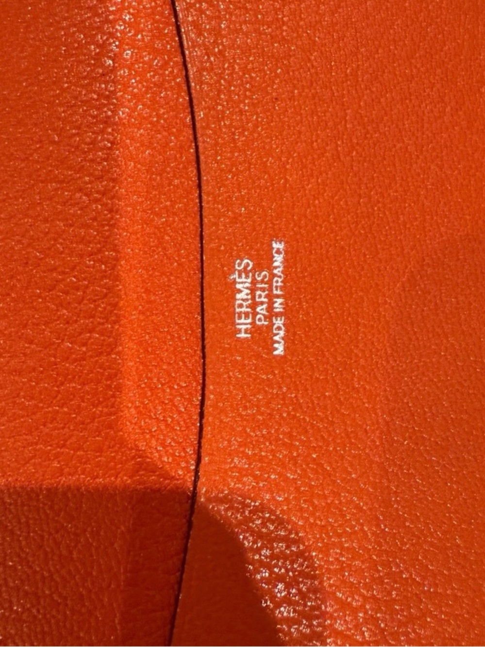 Hermes Orange Leather Passport Holder COA - Picture 2 of 8